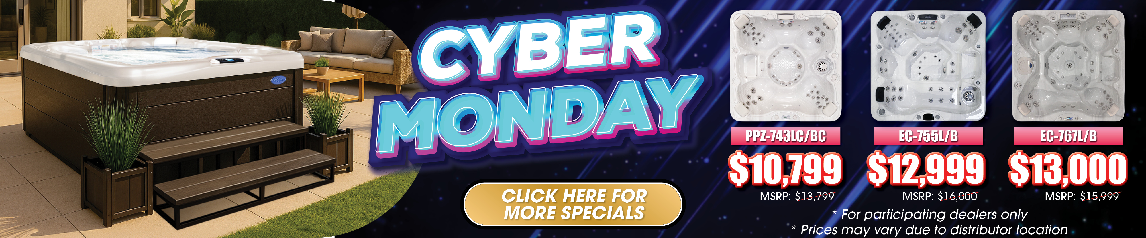 Calspas hot tub being used in a family setting - Beaufort