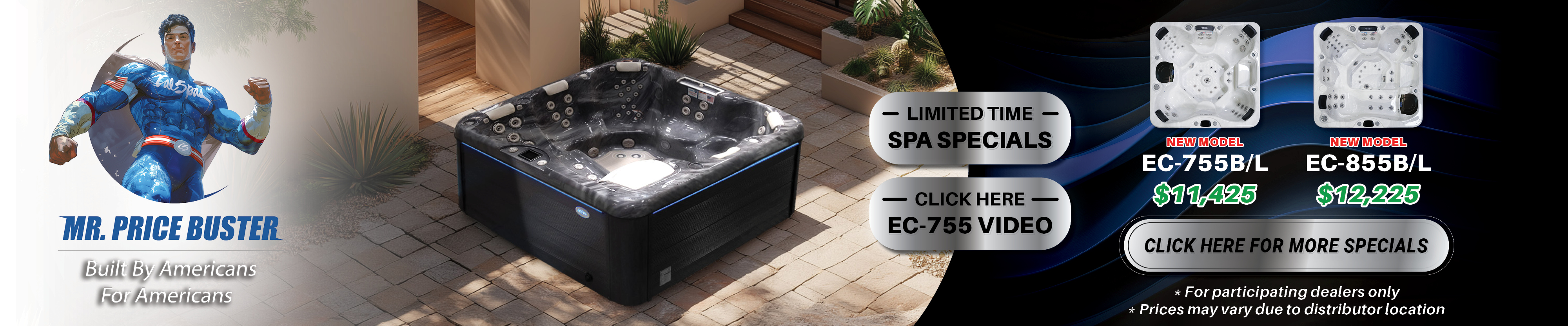 Calspas hot tub being used in a family setting - Beaufort